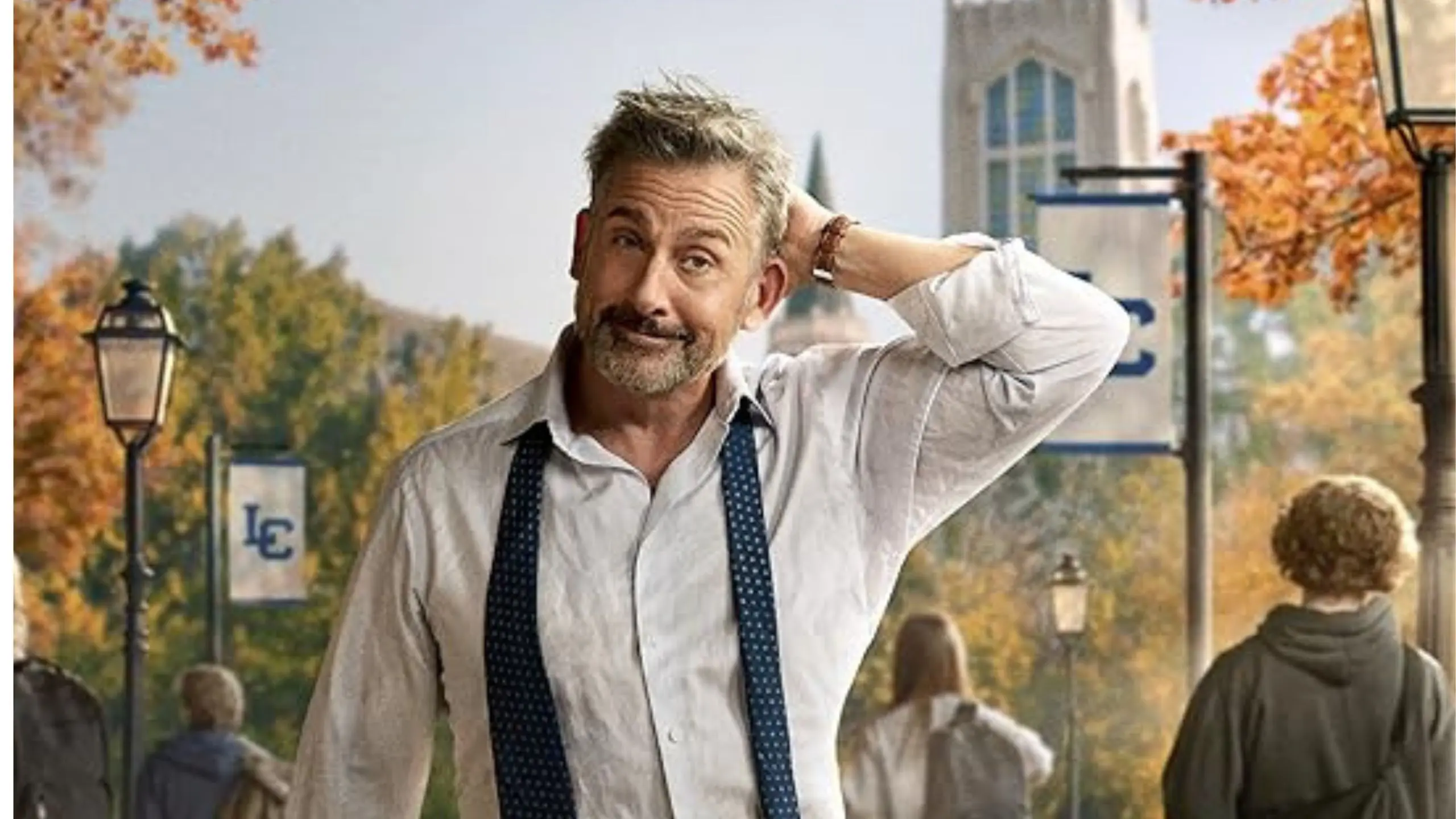 La serie, ambientada en un campus universitario, explora la complicada relación entre un autor (Carell) y su hija, interpretada por Charly Clive.